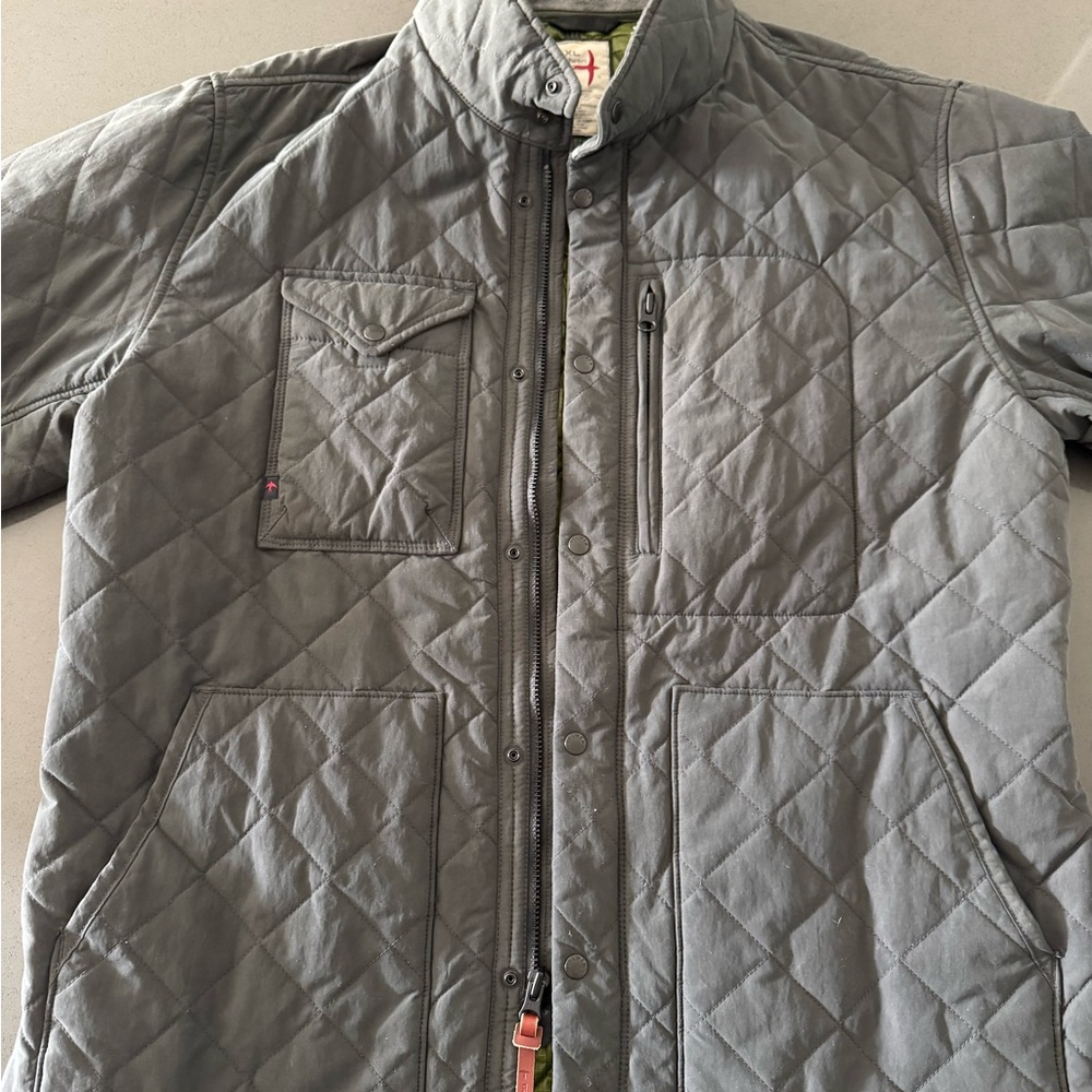 Men's Quilted Jacket in Charcoal Gray